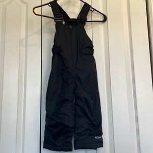 Columbia Black Toddler Insulated Snow Bibs 2T